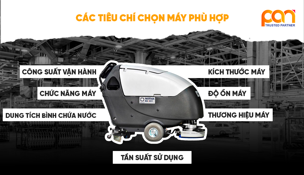 Tiêu chí chọn máy chà sàn liên hợp cho nhà xưởng