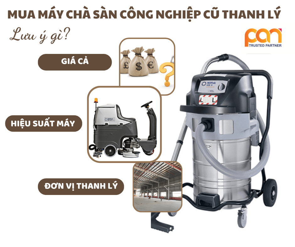 Lưu ý khi chọn mua máy chà sàn công nghiệp cũ từ đơn vị thanh lý